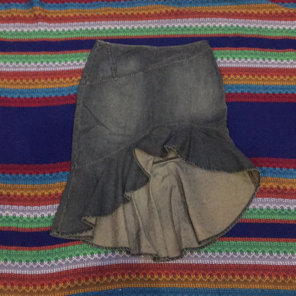 Armani Exchange flared high low skirt